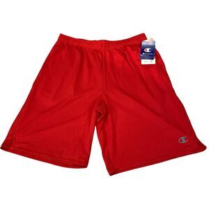 Champion Mens Double Dry Shorts Active Performance Red Size L Standard Fit